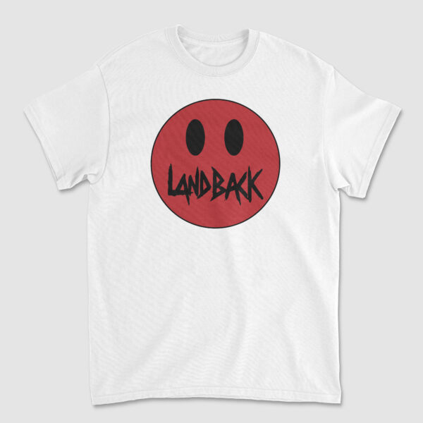 Landback Red Smiley T-Shirt - Image 3