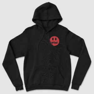 Landback Left Chest Red Smiley Hoody