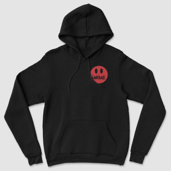 Landback Left Chest Red Smiley Hoody
