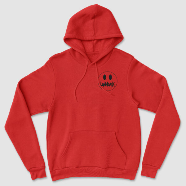 Landback Left Chest Red Smiley Hoody - Image 3