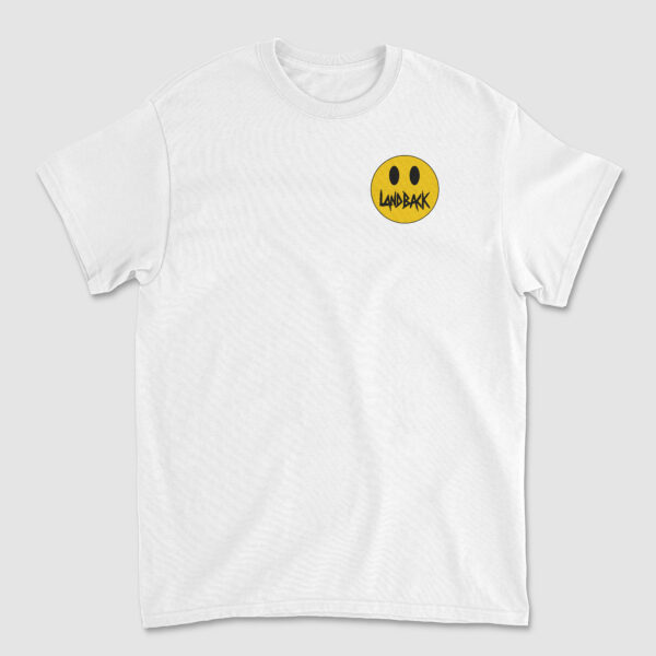 Landback Yellow Smiley Left Chest T-Shirt - Image 6